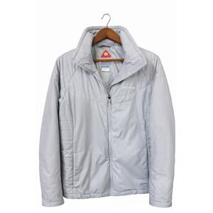 Columbia Omni-Heat Interchange Quilted Zip Jacket Gray Liner Large Spring-ready